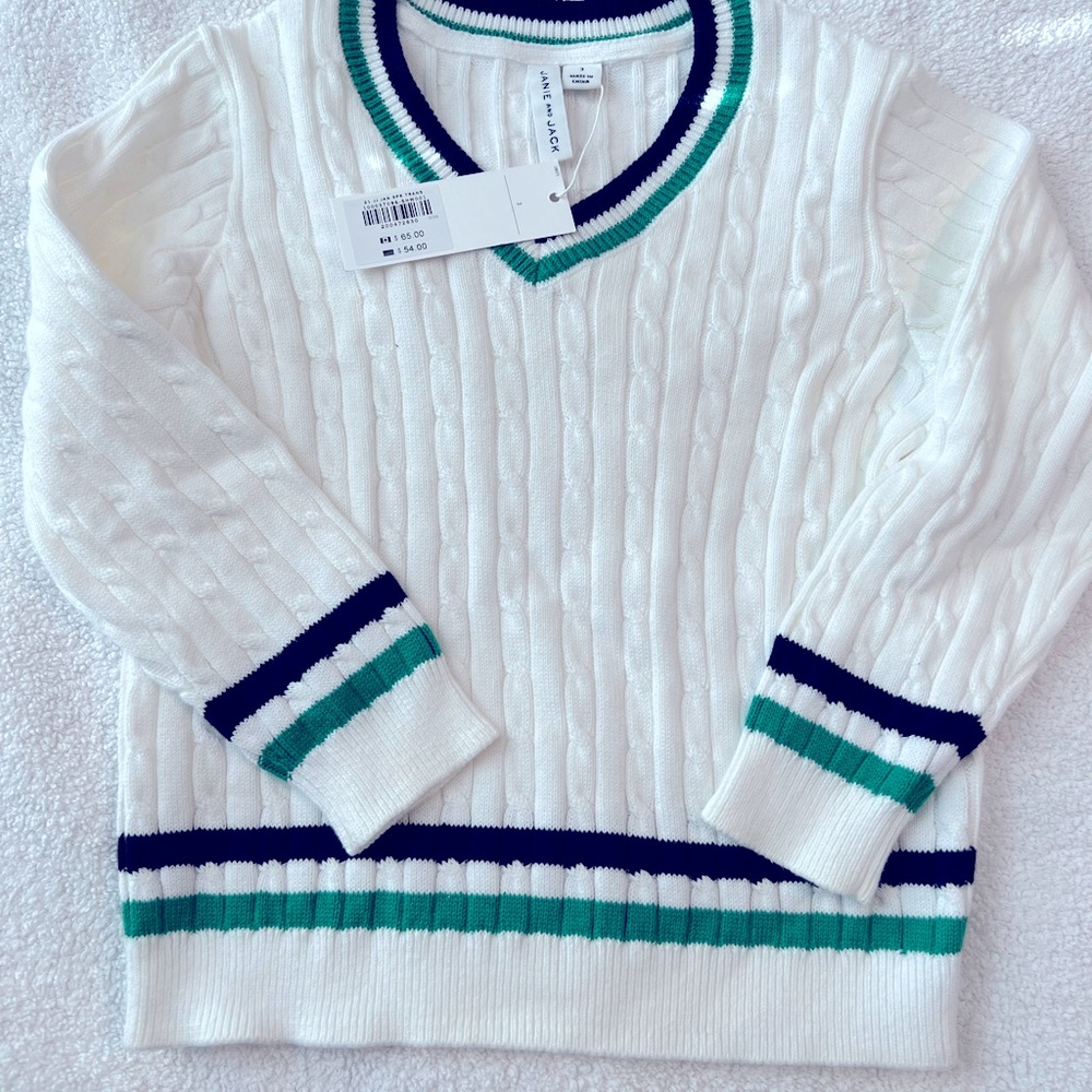 NEW with tags Janie & Jack sweater and bow tie